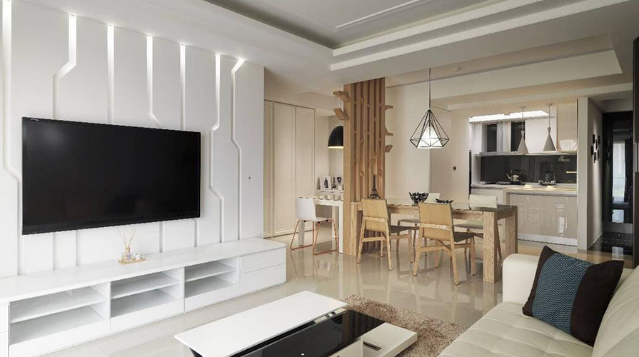 南通裝修案例116方現代簡約三居