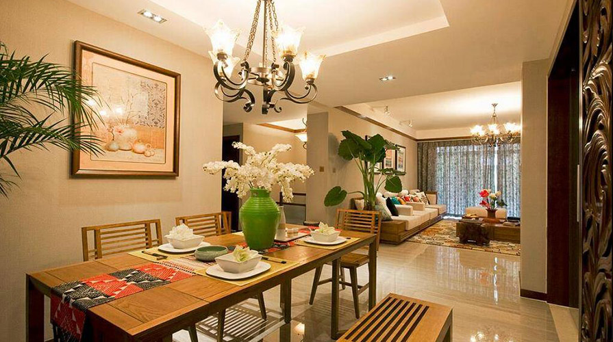 南通裝修案例200方東南亞復式