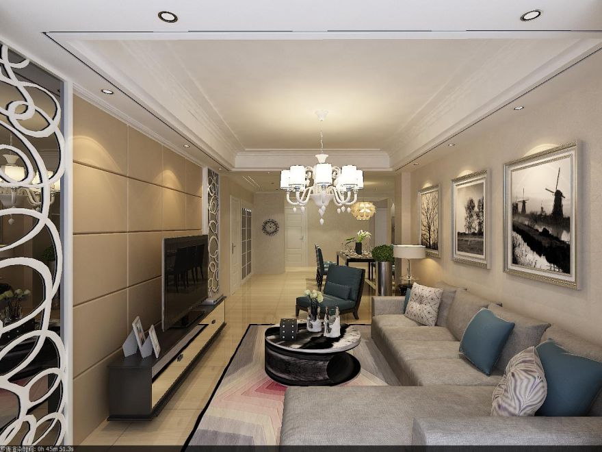 南通裝修案例頤景園兩套打通 現(xiàn)代簡約